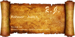 Rehner Judit névjegykártya